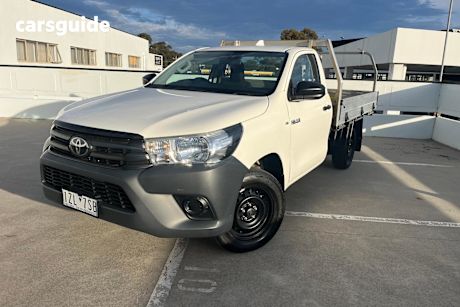 White 2021 Toyota Hilux Ute Tray WORKMATE R