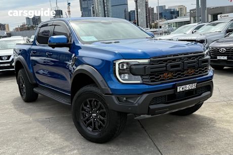 Blue 2022 Ford Ranger Ute Tray RAPTOR 4X4
