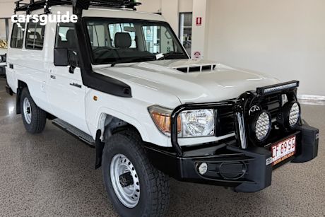 White 2017 Toyota Landcruiser Workmate (4X4) 2 Seat