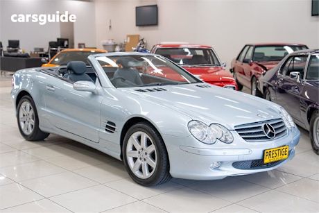 Silver 2005 Mercedes-Benz SL500 Convertible