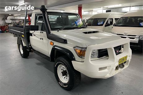 White 2018 Toyota Landcruiser Cab Chassis Workmate (4X4)