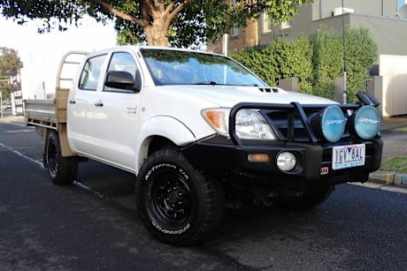 White 2008 Toyota Hilux Ute Tray SR