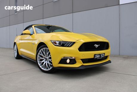 Yellow 2017 Ford Mustang Convertible Gt 5.0 V8