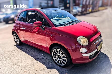 Red 2011 Fiat 500 Convertible C