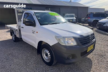 White 2012 Toyota Hilux Cab Chassis Workmate