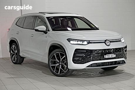 White 2025 Volkswagen Tayron SUV 195TSI R-LINE 4WD