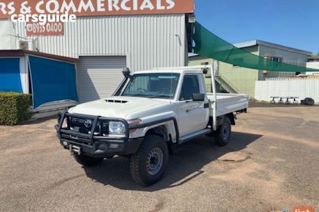 White 2019 Toyota Landcruiser Ute Tray WORKMATE 4X4