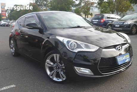 Black 2012 Hyundai Veloster Coupe +