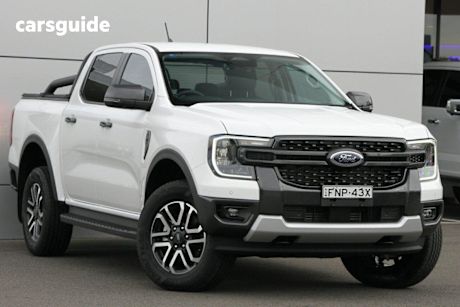 White 2024 Ford Ranger Ute Tray SPORT 4X4