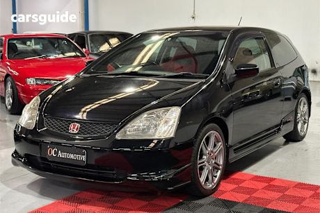 Black 2002 Honda Civic Hatchback Type R