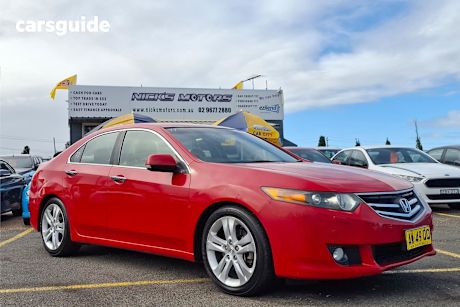 Red 2009 Honda Accord Euro Sedan LUXURY F