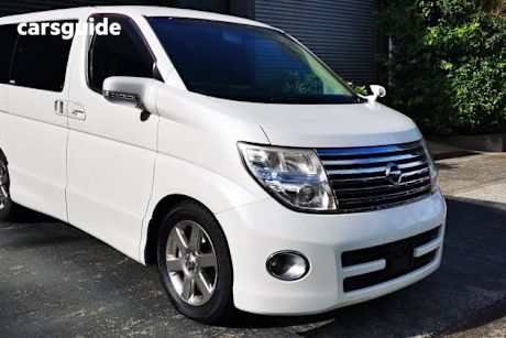 White 2007 Nissan Elgrand OtherCar HIGHWAY STAR BLACK LEATHER EDITION