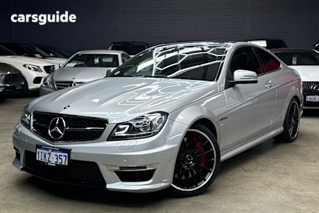 Silver 2013 Mercedes-Benz C63 Coupe AMG W204 MY13