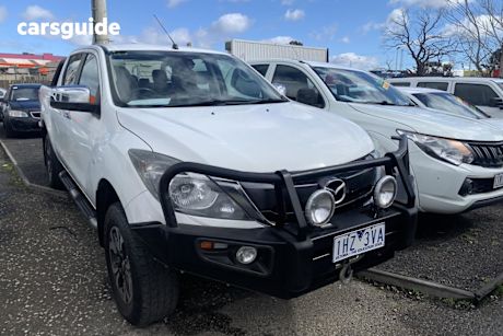 White 2015 Mazda BT-50 Ute Tray XT