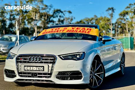 White 2015 Audi S3 Cabriolet 2.0 Tfsi Quattro