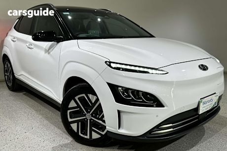 White 2021 Hyundai Kona SUV ELECTRIC HIGHLANDER F