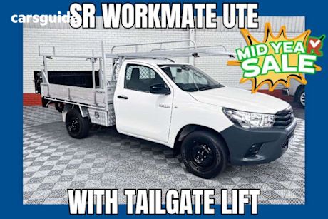 White 2019 Toyota Hilux Ute Tray WORKMATE R