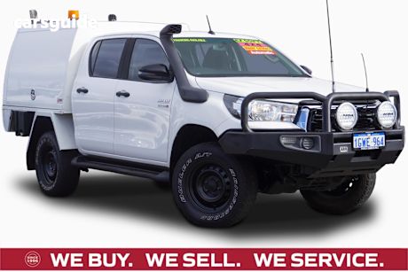 White 2019 Toyota Hilux Ute Tray SR 4X4