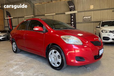 Red 2012 Toyota Yaris Sedan YRS F