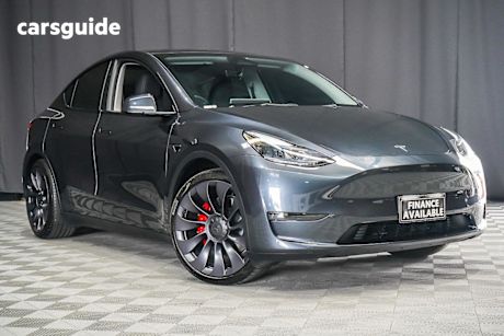 Grey 2024 Tesla Model Y Wagon Performance