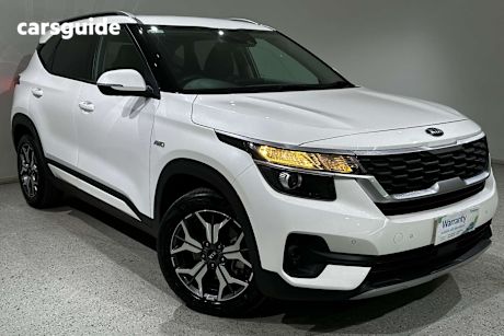 White 2020 Kia Seltos SUV SPORT+ 4X4