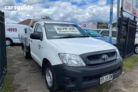 White 2009 Toyota Hilux Cab Chassis Workmate