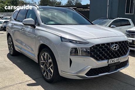 White 2021 Hyundai Santa FE Wagon Highlander Crdi (Awd)