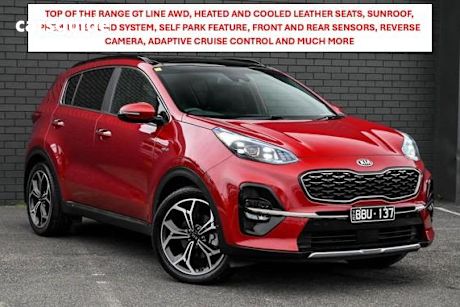 Red 2019 Kia Sportage SUV GT-LINE 4X4