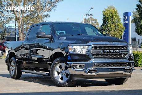Black 2023 Ram 1500 Crew Cab Utility Big Horn (5-7 Tub) Mhev (4X4)