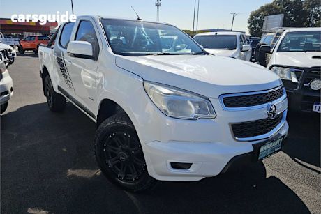 White 2014 Holden Colorado Ute Tray LX 4X4