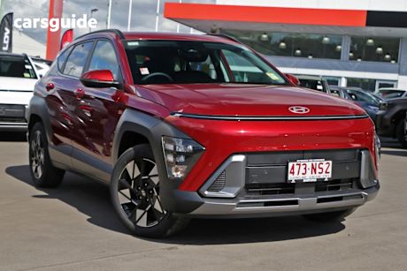 Red 2025 Hyundai Kona SUV HYBRID ELITE F