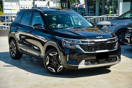 Black 2025 Kia Seltos Wagon Gt-Line (Awd) (Sunroof)