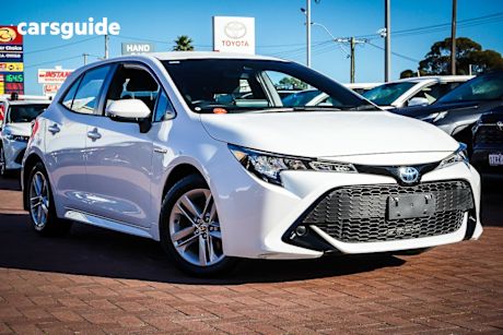 White 2022 Toyota Corolla Hatchback Ascent Sport + Conv Pk Hybrid