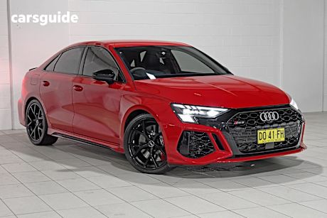 Red 2023 Audi RS3 Sedan 4WD