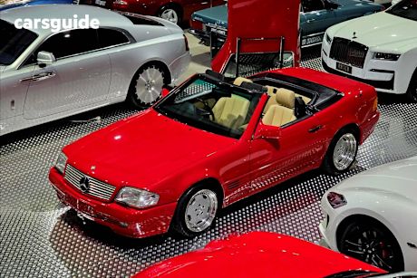 Red 1991 Mercedes-Benz 300SL Convertible