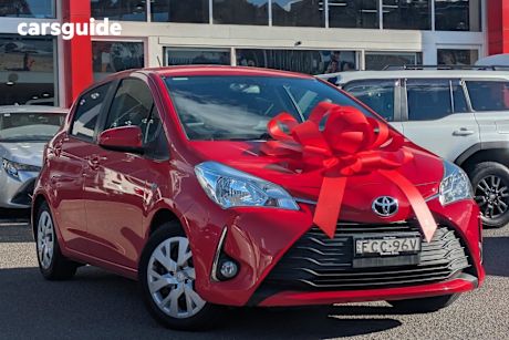 Red 2019 Toyota Yaris Hatch SX F