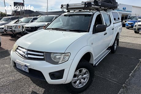White 2014 Mitsubishi Triton Double Cab Utility Glx (4X4)