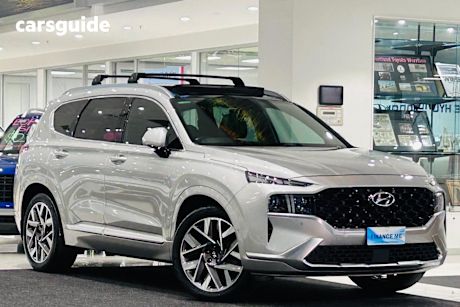 Silver 2022 Hyundai Santa FE Wagon Highlander Crdi (Awd)