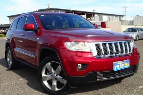 Red 2012 Jeep Grand Cherokee Wagon Overland (4X4)