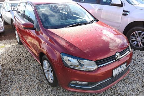 Red 2016 Volkswagen Polo Hatch 81TSI COMFORTLINE F