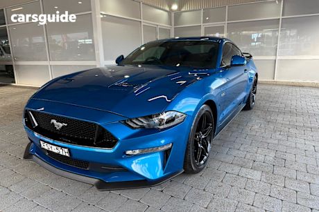 Blue 2019 Ford Mustang Coupe GT