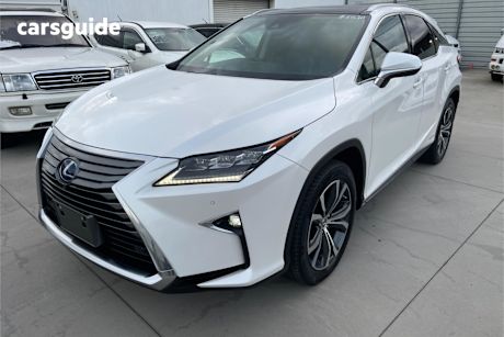 White 2017 Lexus RX SUV HYBRID