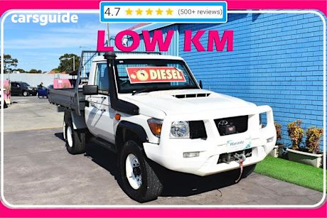 White 2017 Toyota Landcruiser Cab Chassis Workmate (4X4)
