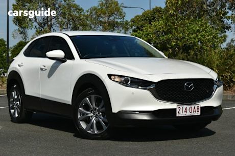 White 2022 Mazda CX-30 SUV G20 EVOLVE F