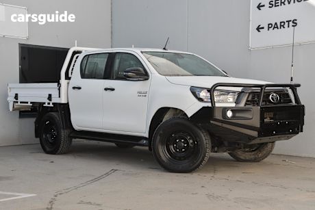 White 2021 Toyota Hilux Ute Tray SR 4X4