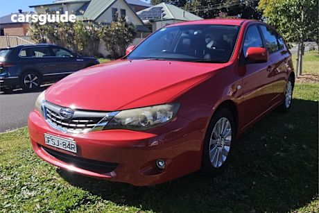 Red 2007 Subaru Impreza Hatchback Rx (Awd)