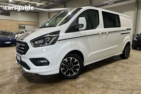 White 2024 Ford Transit Custom Commercial SPORT DCIV (LWB)