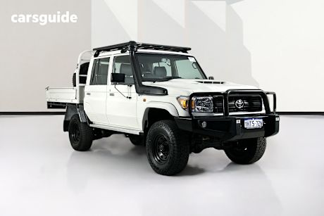 White 2021 Toyota Landcruiser Double Cab Chassis Workmate