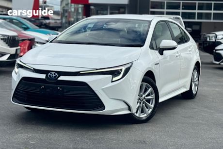 White 2024 Toyota Corolla Sedan ASCENT SPORT HYBRID F