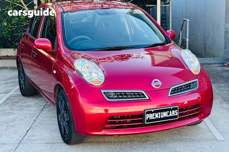 Red 2008 Nissan Micra Hatch F